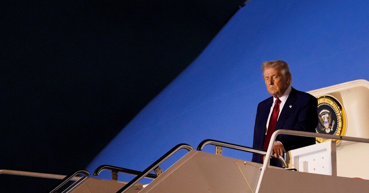 Trump made a “taxi” Air Force One – 12 minutes of flight and helicopter change because tire burst