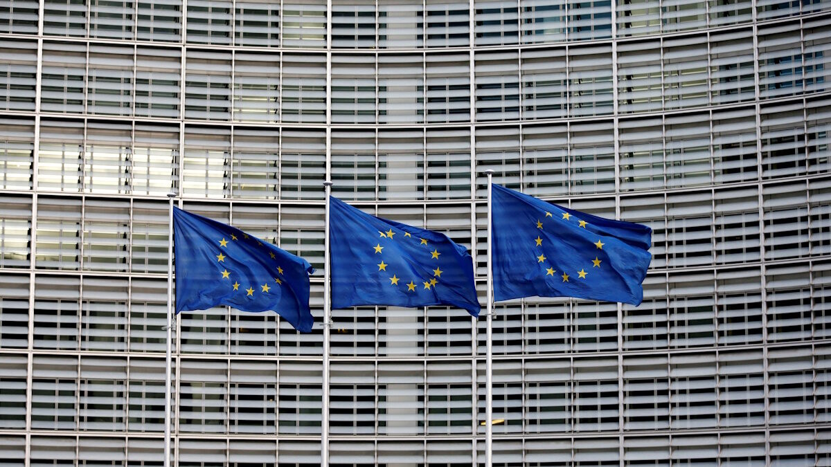 European Union flags