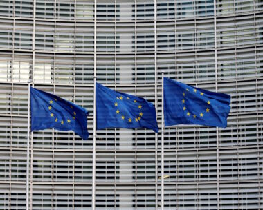 European Union flags