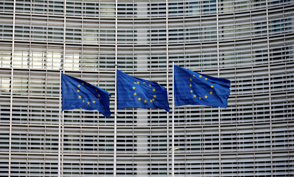 European Union flags