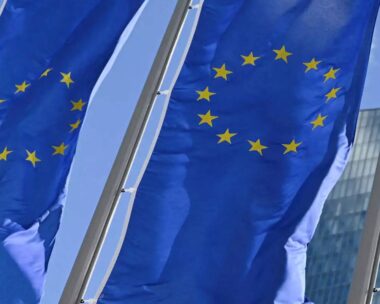 European Union flags
