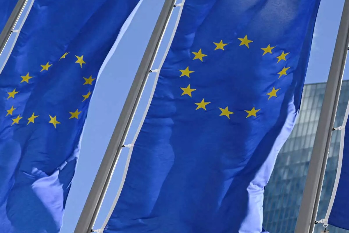 European Union flags