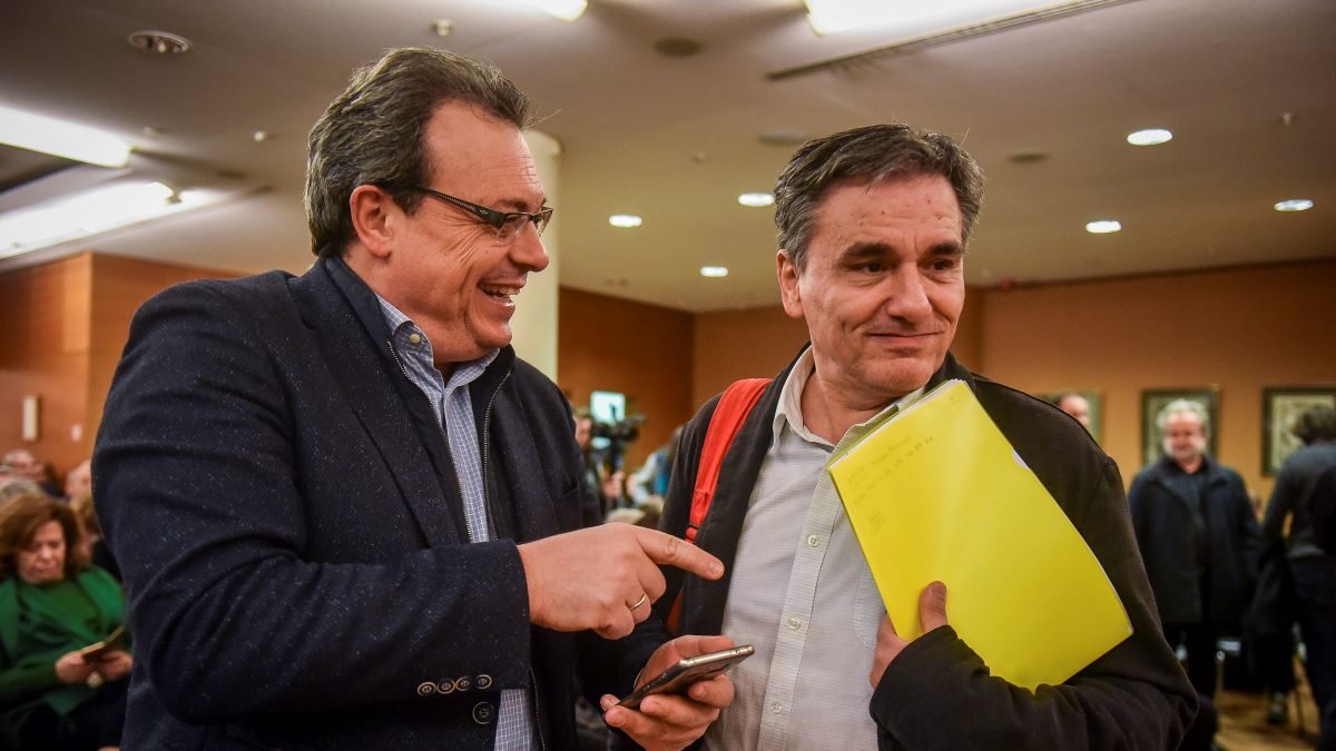 Ο Σωκράτης Φάμελλος με τον Ευκλείδη Τσακαλώτο
