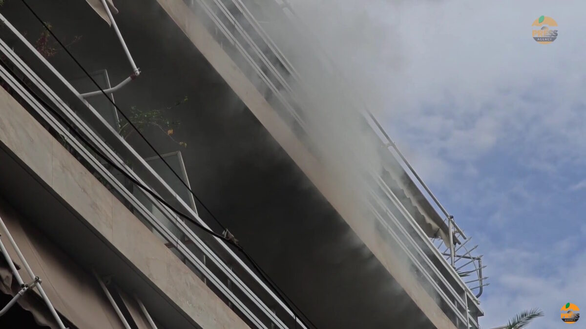 Το σημείο όπου ξέσπασε η φωτιά στη Μιχαλακοπούλου