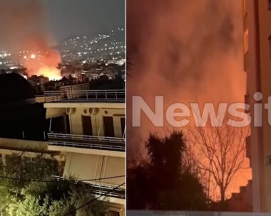 Μεγάλη φωτιά στα Άνω Πατήσια – Οι πρώτες εικόνες