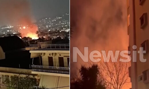 Μεγάλη φωτιά στα Άνω Πατήσια – Οι πρώτες εικόνες