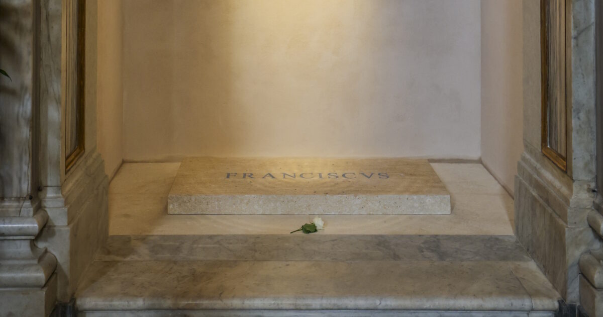 This is the tomb of Pope Francis in Santa Maria Maggiore