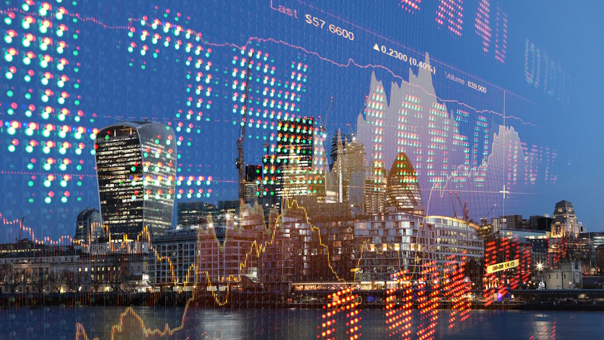 Stock market data growth chart graph investment finance analysis fintech financial district