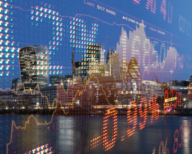 Stock market data growth chart graph investment finance analysis fintech financial district