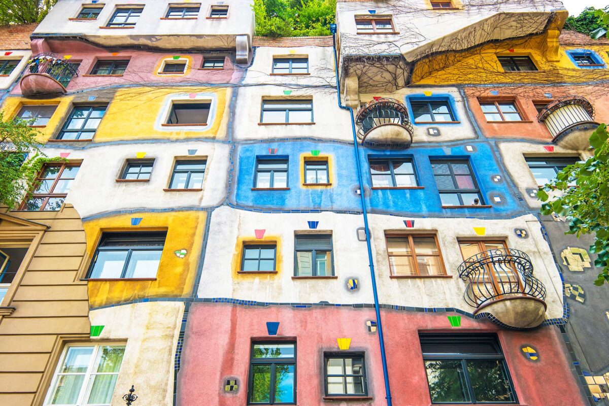 Hundertwasserhaus is an apartment house in Vienna, Austria, designed by Austrian artist Friedensreich Hundertwasser with architect Joseph Krawina as a co-creator.
