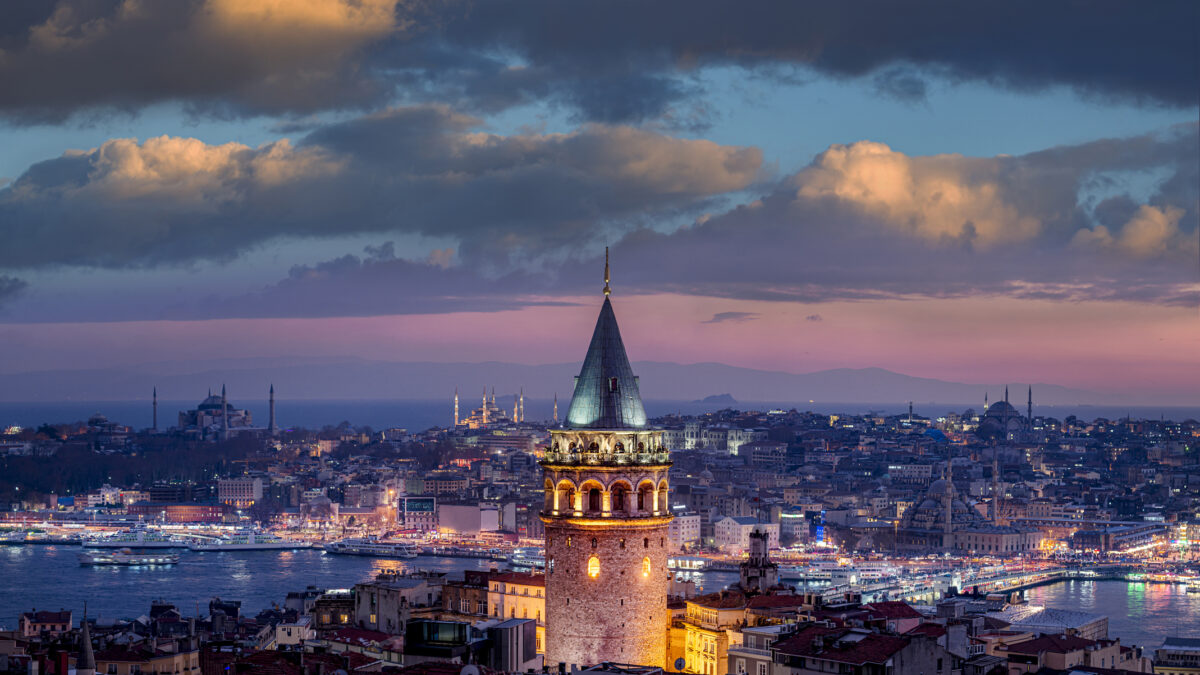 Galata tower and bosphorus in İstanbul Turkey.