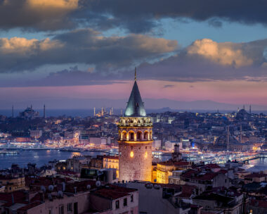 Galata tower and bosphorus in İstanbul Turkey.