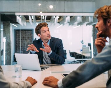 Group of business persons in business meeting