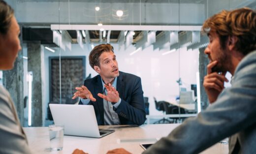 Group of business persons in business meeting
