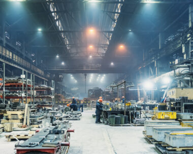 Interior of metalworking factory