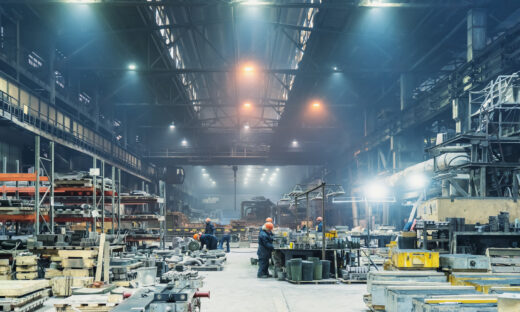 Interior of metalworking factory