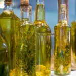 Extra virgin olive oils on the shelf