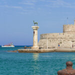 Rhodes Landmark Mandraki Port, Rhodes Islan, Greece