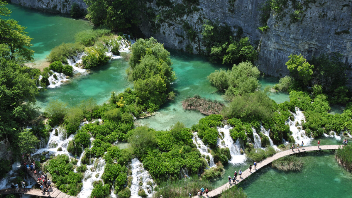 "The famed cascades that best sum up Plitvice Lakes National Park in Croatia, one of UNESCO's world heritages.More of Plitvice National Park"