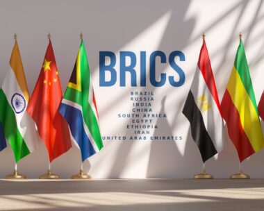 Row from flags of all members of BRICS list of countries