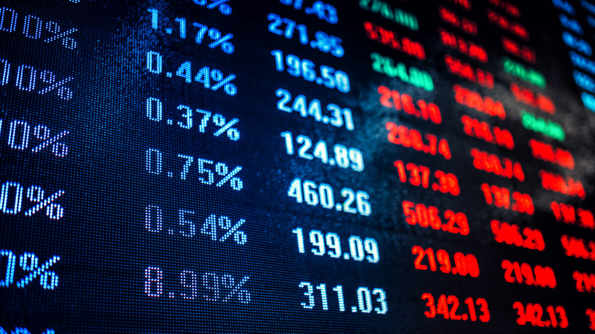 Financial Numbers on lcd screen