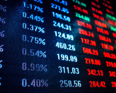 Financial Numbers on lcd screen