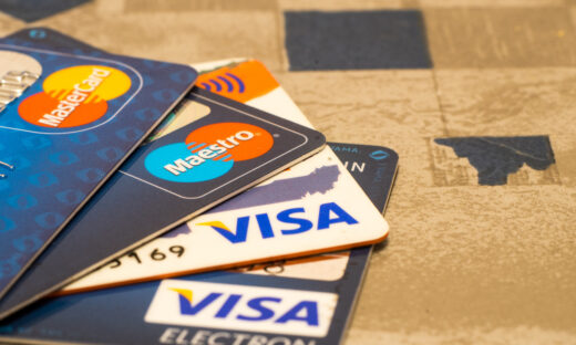 Visa and MasterCard, credit, debit cards