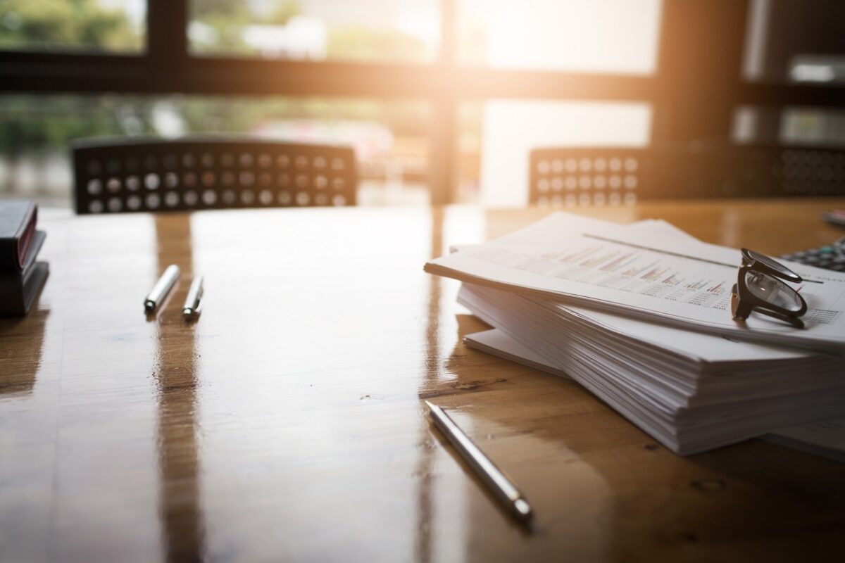 documents on a desk