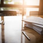 documents on a desk