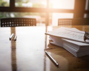 documents on a desk