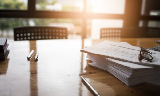 documents on a desk