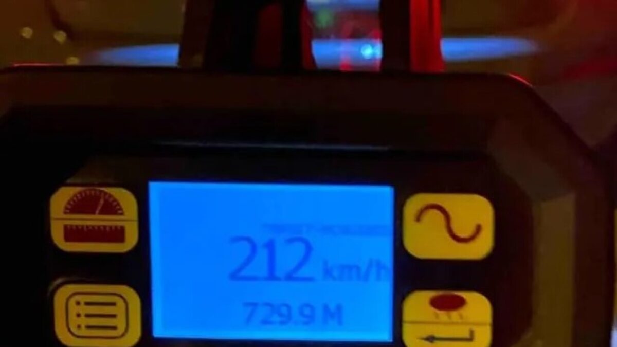 Κοντέρ αυτοκινήτου «γράφει» 212 χιλιόμετρα