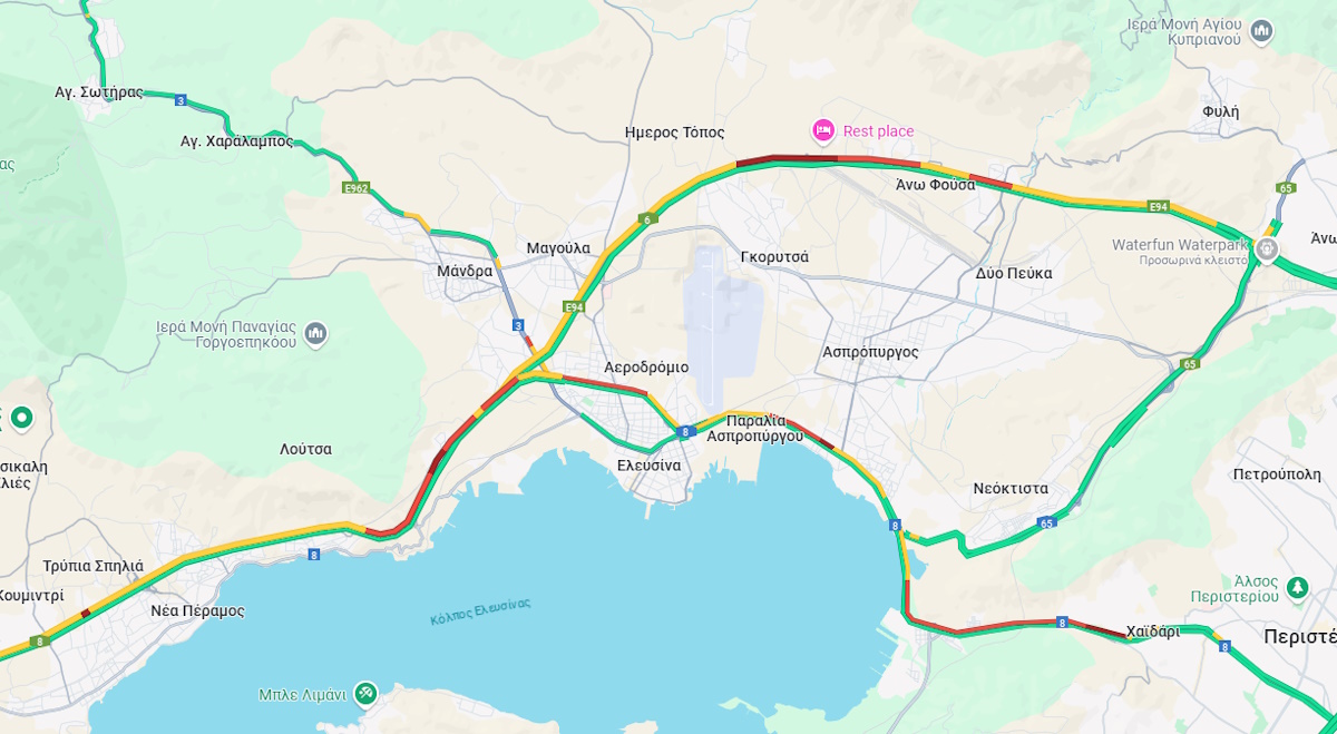 Κίνηση από τους χάρτες της Google