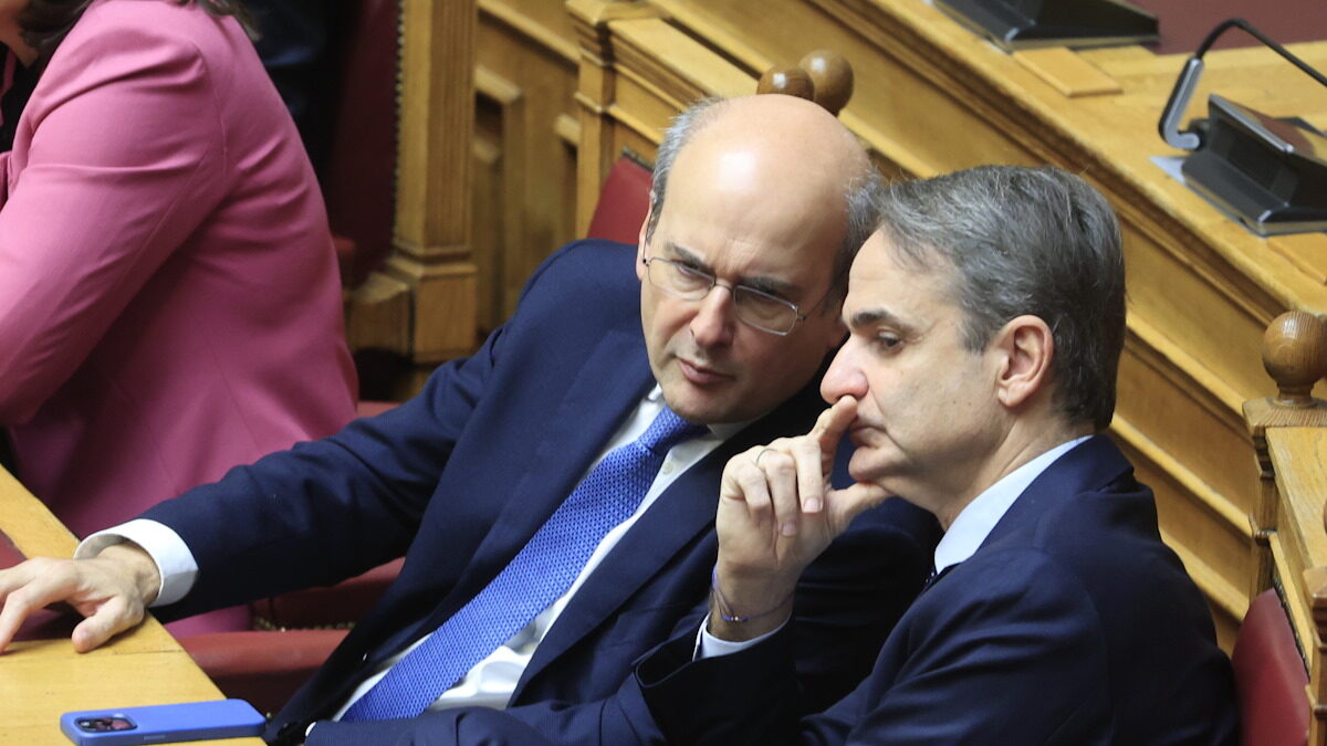 Ο Κωστής Χατζηδάκης και ο Κυριάκος Μητσοτάκης