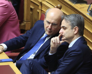 Ο Κωστής Χατζηδάκης και ο Κυριάκος Μητσοτάκης