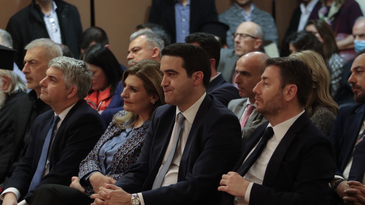 Ο Οδυσσέας Κωνσταντινόπουλος, η Ευαγγελία Λιακούλη, ο Μιχάλης Κατρίνης και ο Νίκος Ανδρουλάκης