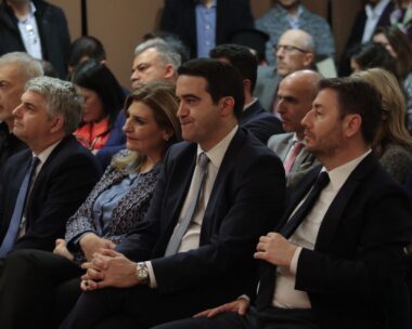 Ο Οδυσσέας Κωνσταντινόπουλος, η Ευαγγελία Λιακούλη, ο Μιχάλης Κατρίνης και ο Νίκος Ανδρουλάκης