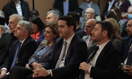 Ο Οδυσσέας Κωνσταντινόπουλος, η Ευαγγελία Λιακούλη, ο Μιχάλης Κατρίνης και ο Νίκος Ανδρουλάκης