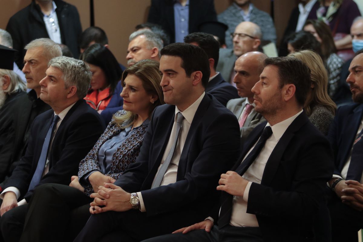 Ο Οδυσσέας Κωνσταντινόπουλος, η Ευαγγελία Λιακούλη, ο Μιχάλης Κατρίνης και ο Νίκος Ανδρουλάκης