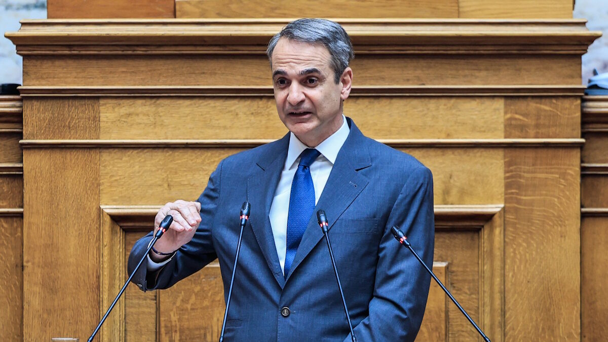 Ο Κυριάκος Μητσοτάκης στη Βουλή
