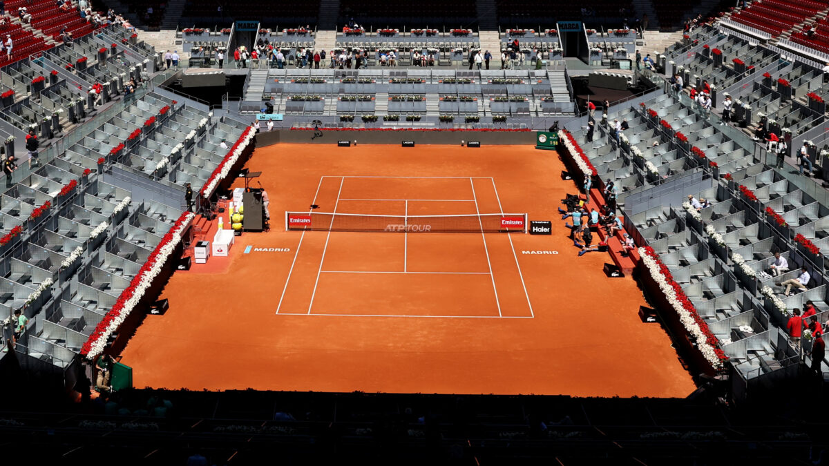Το κεντρικό court στο Madrid Open που έχει αδειάσει