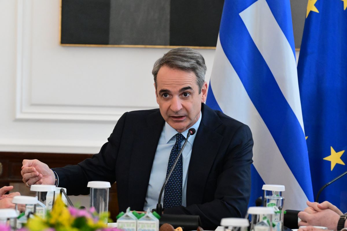 Ο πρωθυπουργός Κυριάκος Μητσοτάκης στο υπουργικό συμβούλιο
