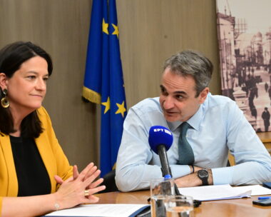 Ο Κυριάκος Μητσοτάκης και η Νίκη Κεραμέως