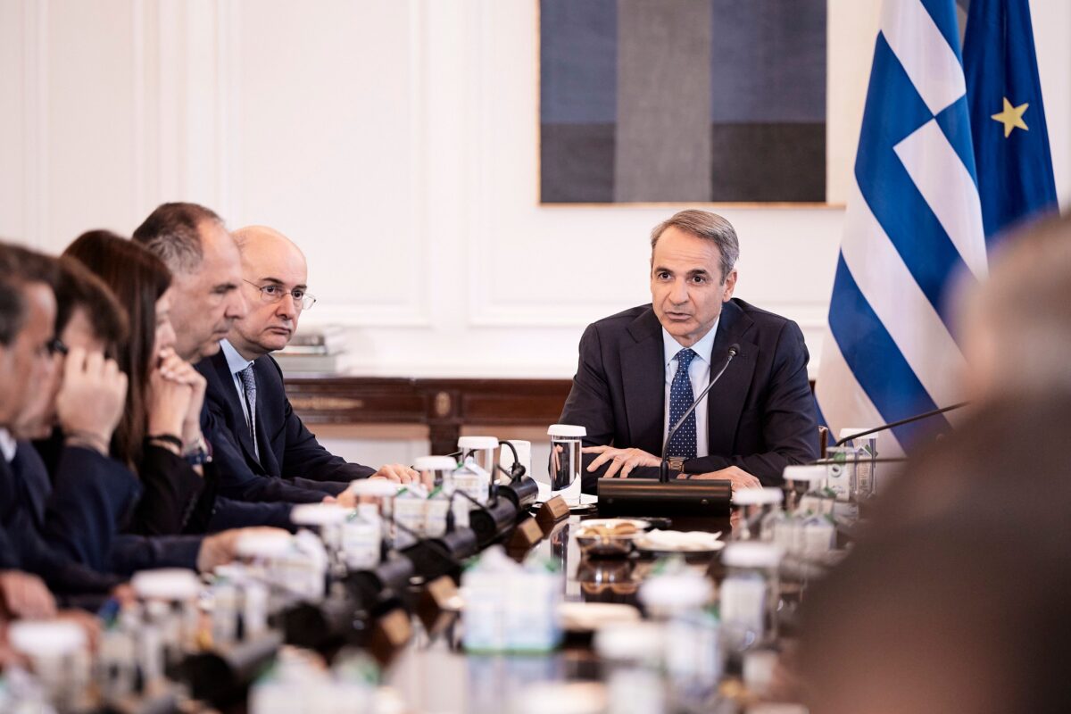 Ο Κυριάκος Μητσοτάκης στο Υπουργικό Συμβούλιο