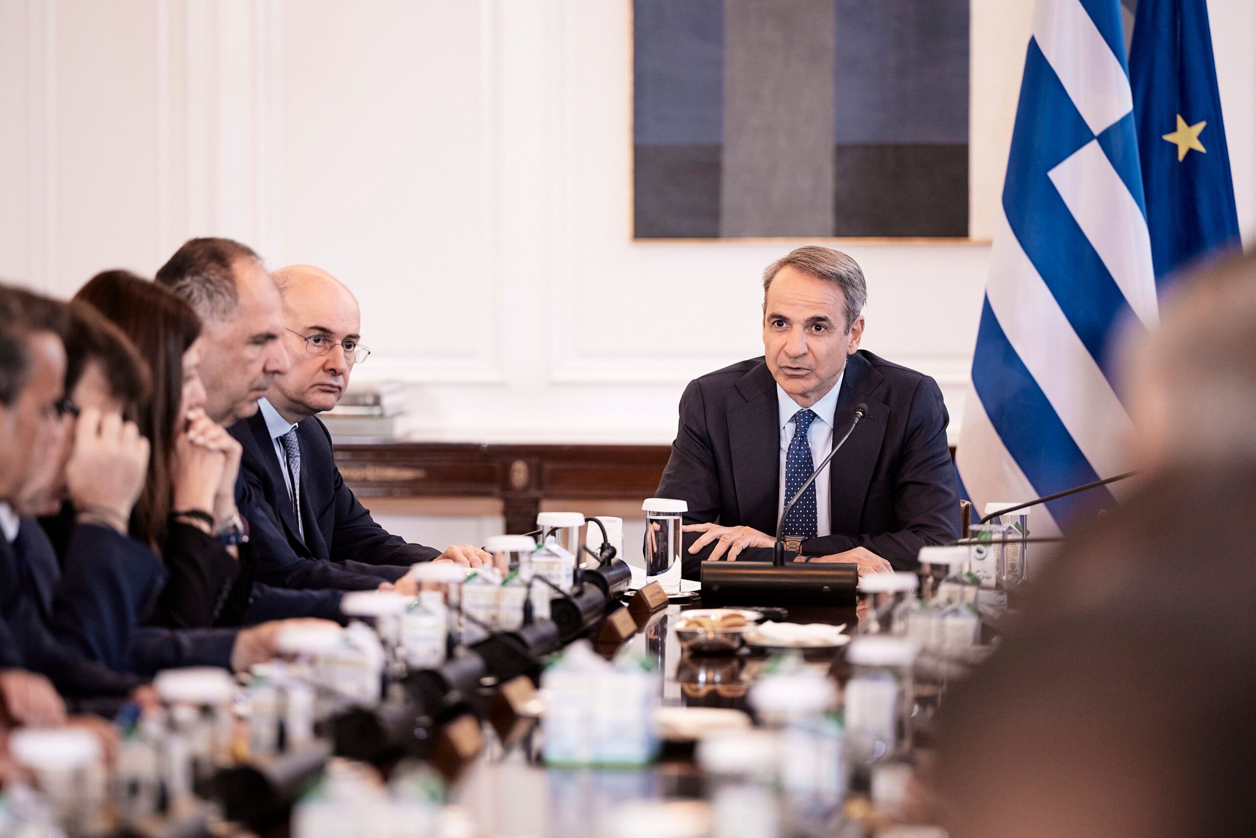Ο Κυριάκος Μητσοτάκης στο Υπουργικό Συμβούλιο