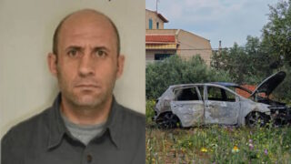 Ο Γιώργος Μοσχούρης και το καμένο αυτοκίνητο των δολοφόνων