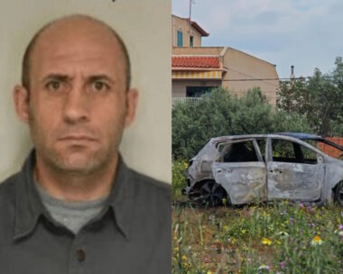 Ο Γιώργος Μοσχούρης και το καμένο αυτοκίνητο των δολοφόνων