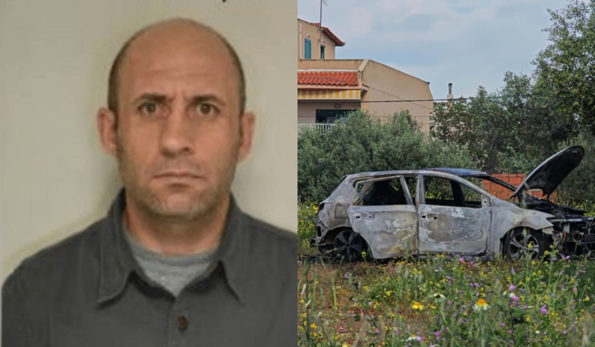 Ο Γιώργος Μοσχούρης και το καμένο αυτοκίνητο των δολοφόνων