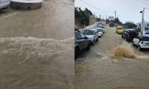 Πλημμύρες στη Μύκονο