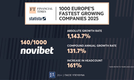 Financial Times: Η Novibet ανάμεσα στις ταχύτερα αναπτυσσόμενες εταιρείες της Ευρώπης